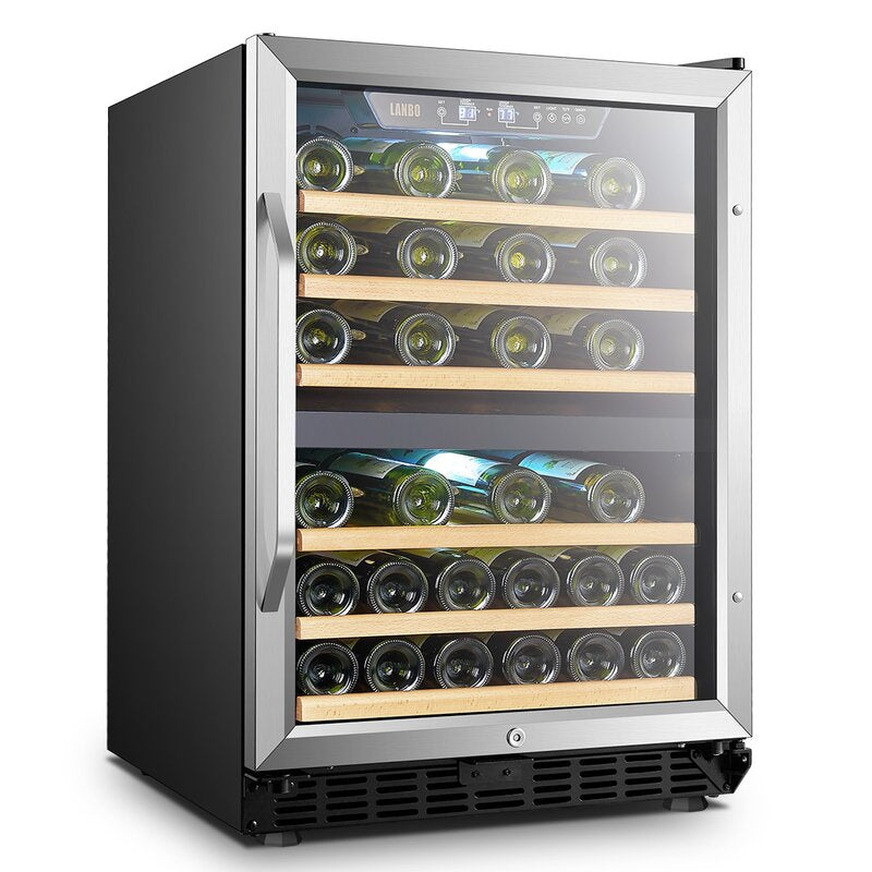 Lanbo 24" Wide, 46 Bottle Dual Zone Wine Cooler