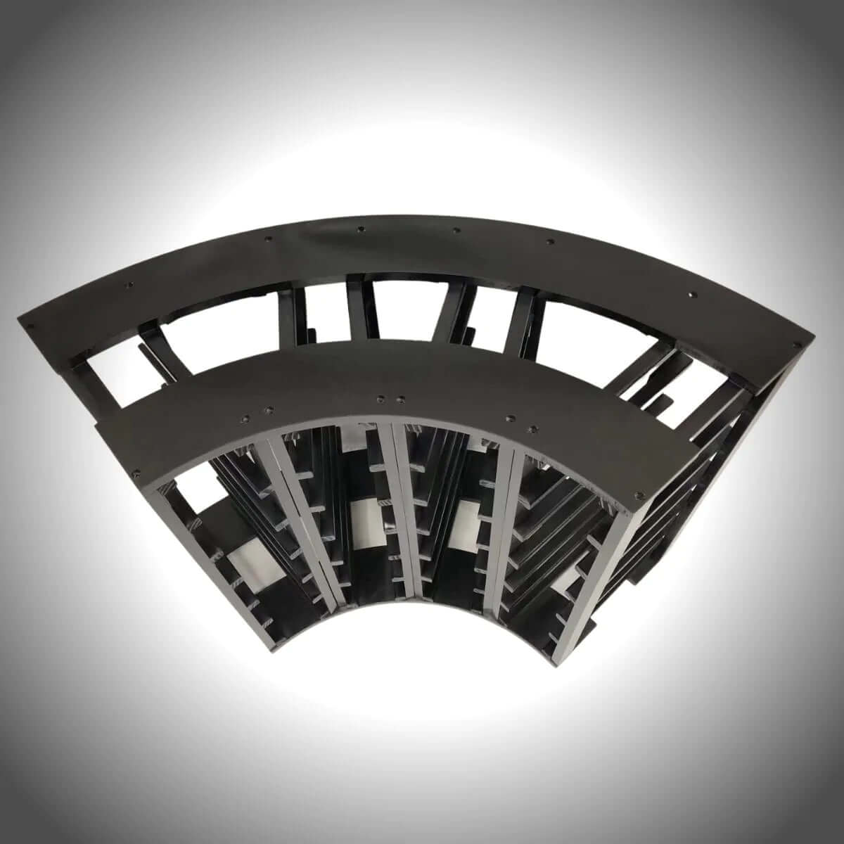4 Column 24 Bottle Curved Corner Wine Cube