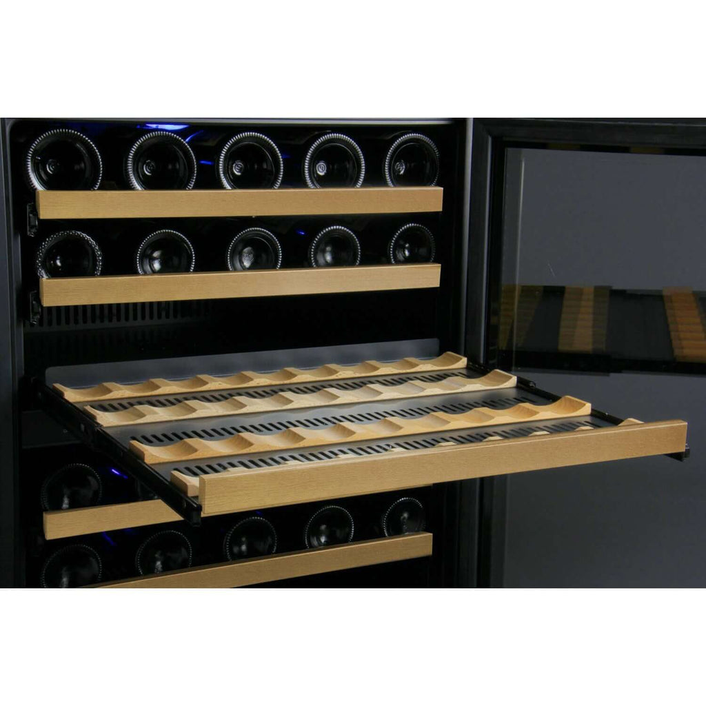 Allavino 47” Wide | 112 Bottle Dual Zone Side-by-Side Wine Cooler | Tru-Vino Technology and FlexCount II Shelving
