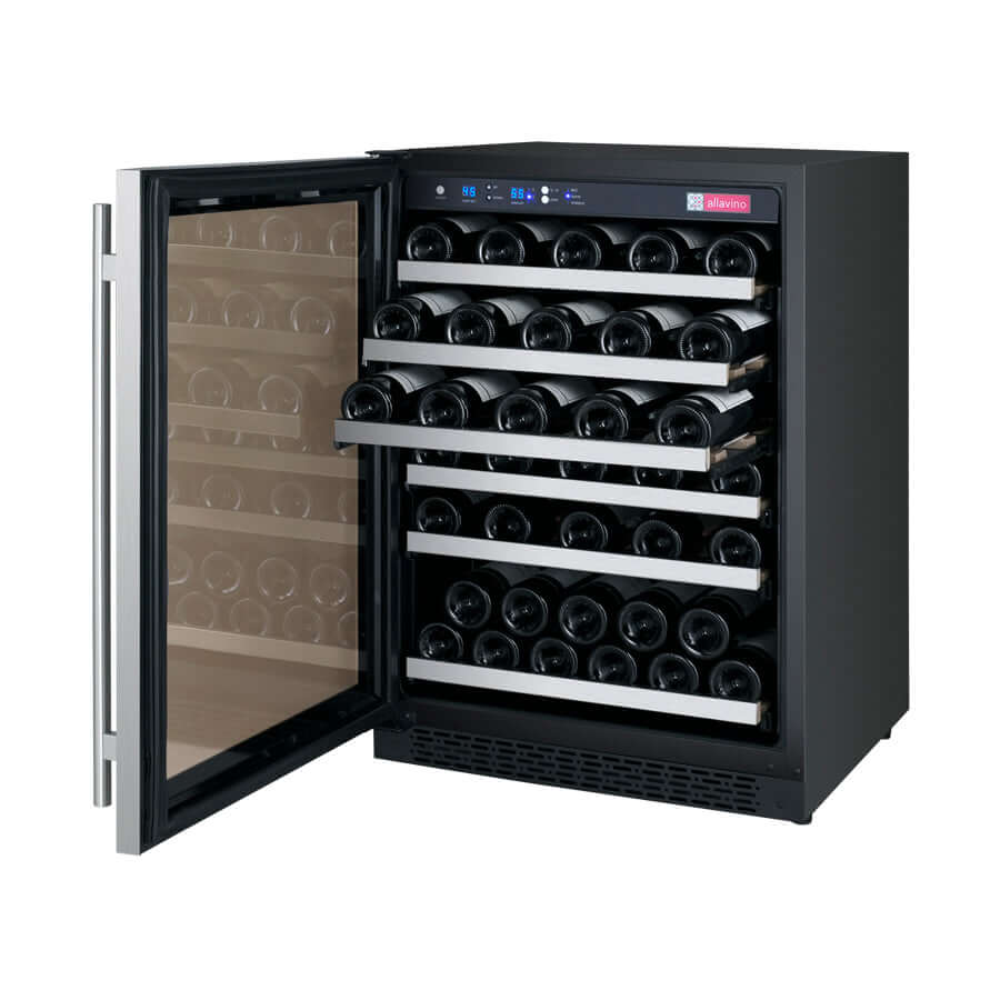 Allavino 24” 56 Bottle Single Zone Wine Cooler | Tru-Vino Technology and FlexCount II Shelving