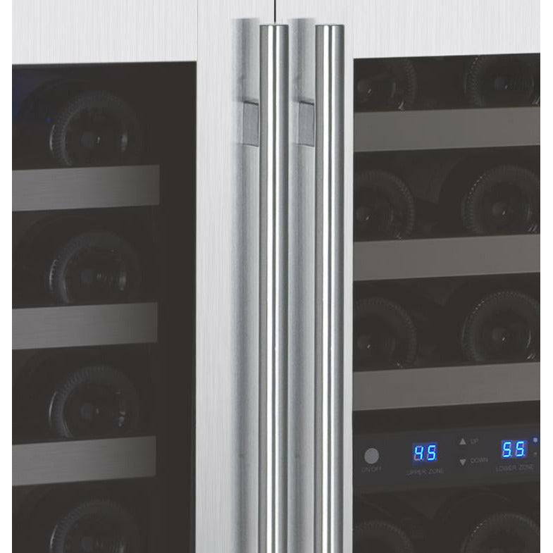 Allavino 47” Wide | 112 Bottle Triple Zone Side-by-Side Wine Cooler | Tru-Vino Technology and FlexCount II Shelving