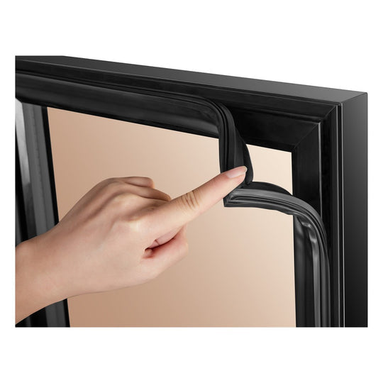 LanboPro 32" Wide, 289 Bottle Single Zone Wine Cooler | Glass French Doors | Black Exterior Finish