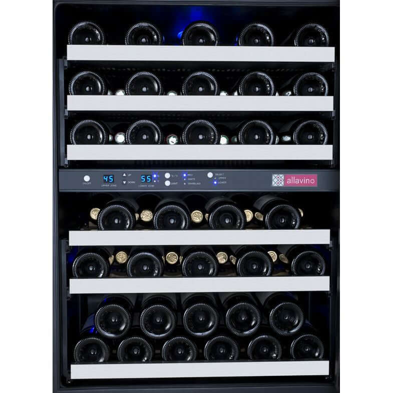 Allavino 24” 56 Bottle Dual Zone Wine Cooler | Tru-Vino Technology and FlexCount II Shelving