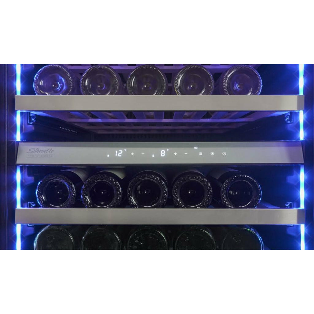 Danby Silhouette Bordeaux | 24" Dual Zone Integrated Wine Cooler | Holds 129 Bottles