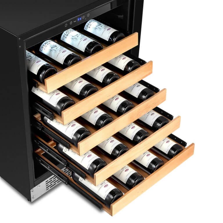 Whynter 24" Wide, 54 Bottle Single Zone Wine Cooler | Stainless Steel