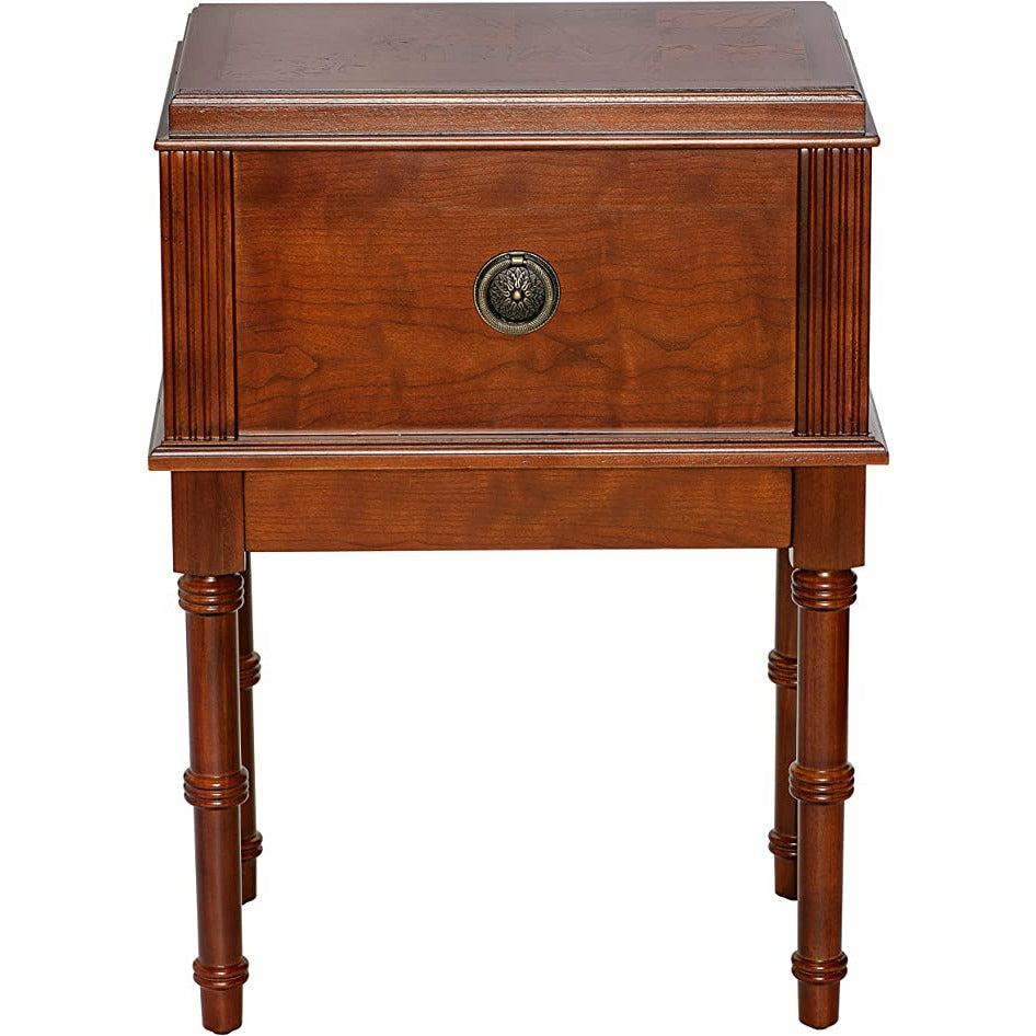 San Marco Antique Cigar Humidor Table | Walnut Finish | Holds 300 Cigars
