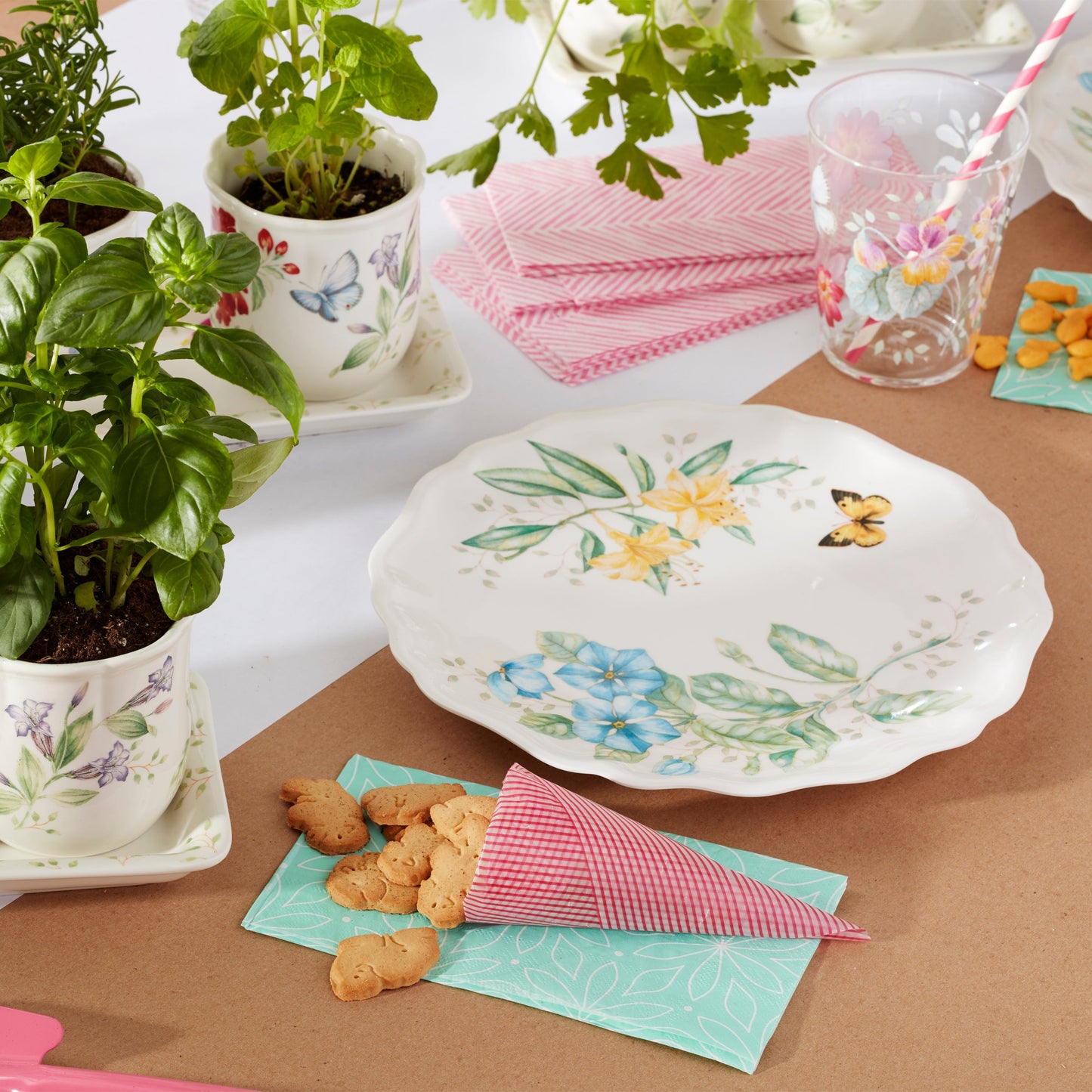 Butterfly Meadow Acrylic Double Old Fashioned Set