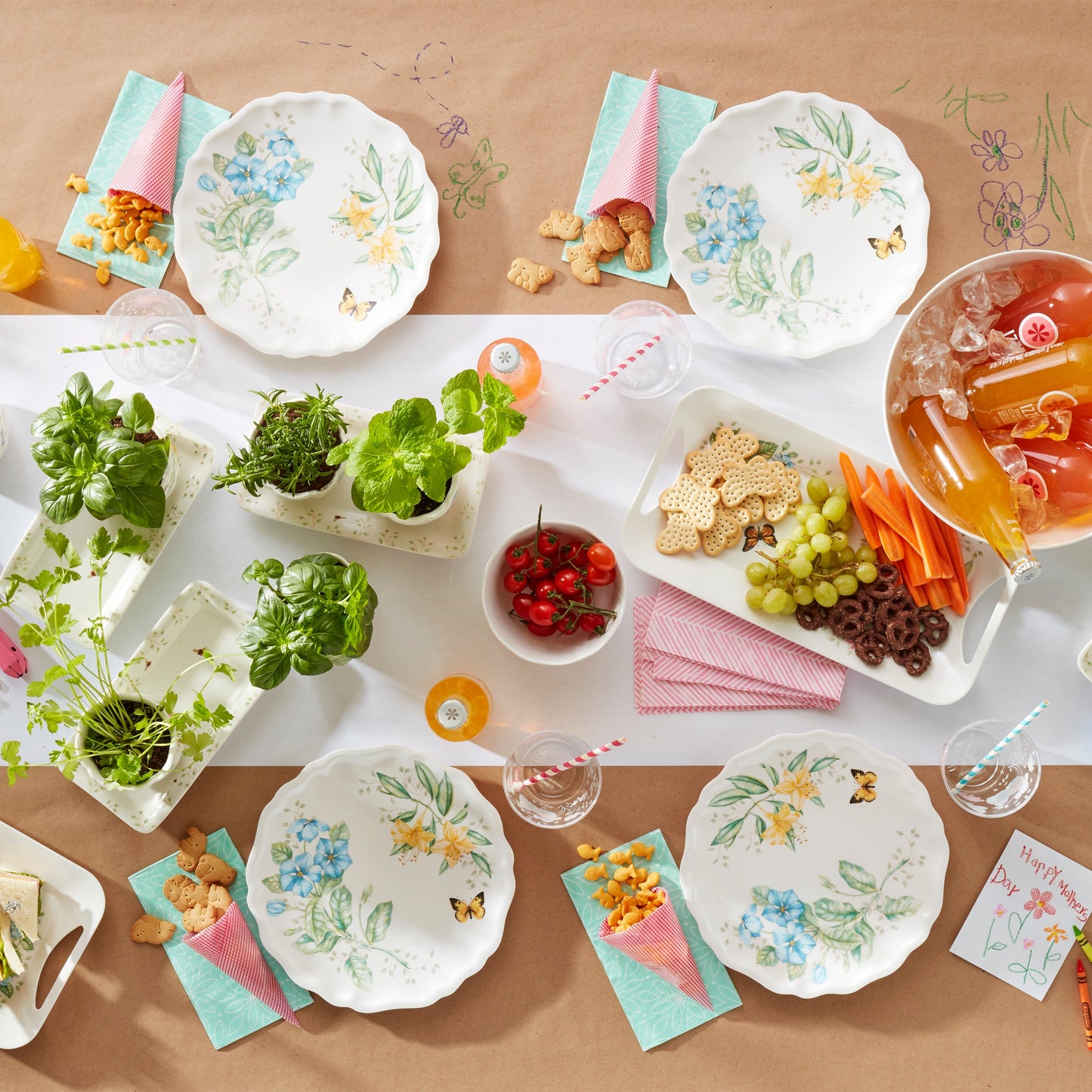 Butterfly Meadow Acrylic Double Old Fashioned Set