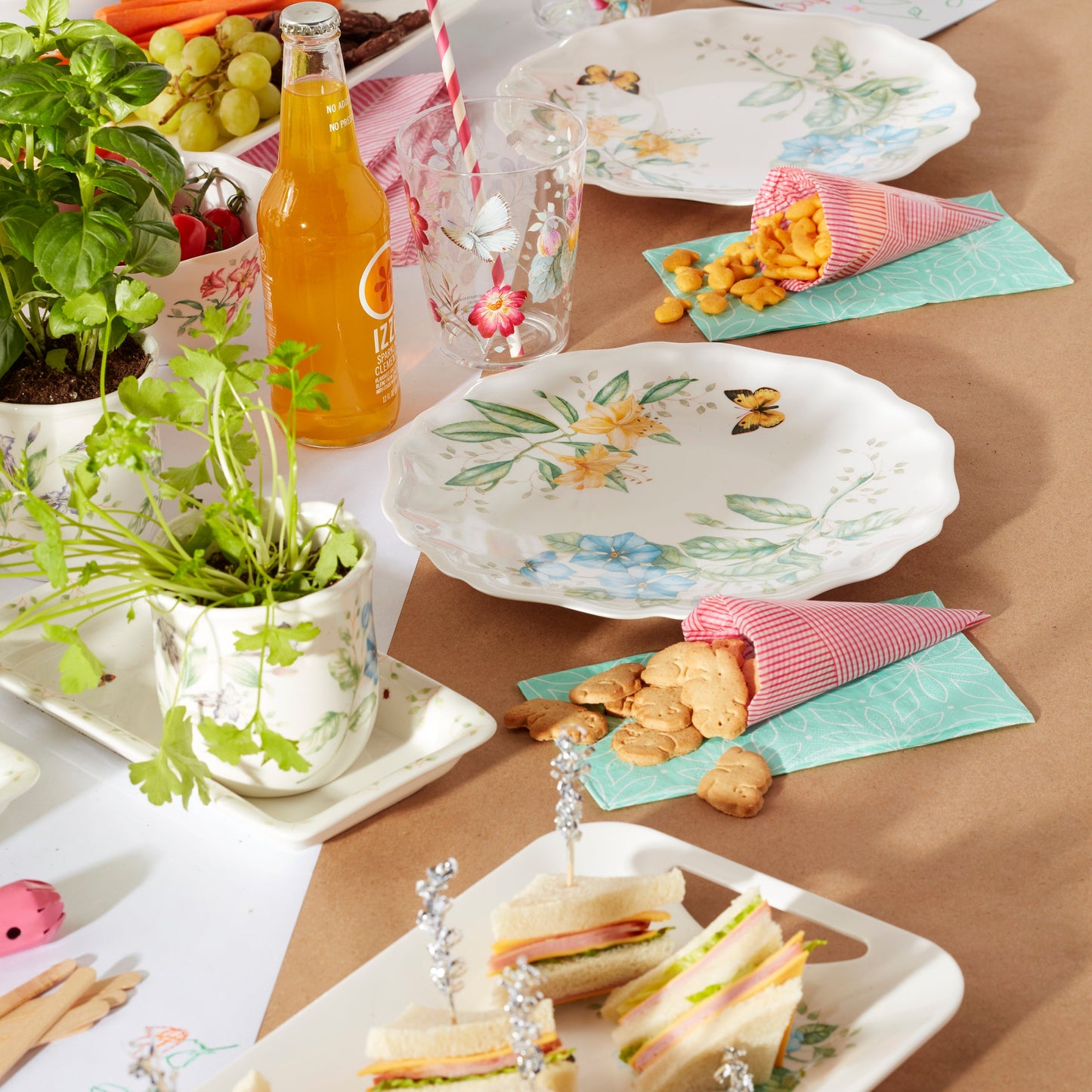 Butterfly Meadow Acrylic Double Old Fashioned Set