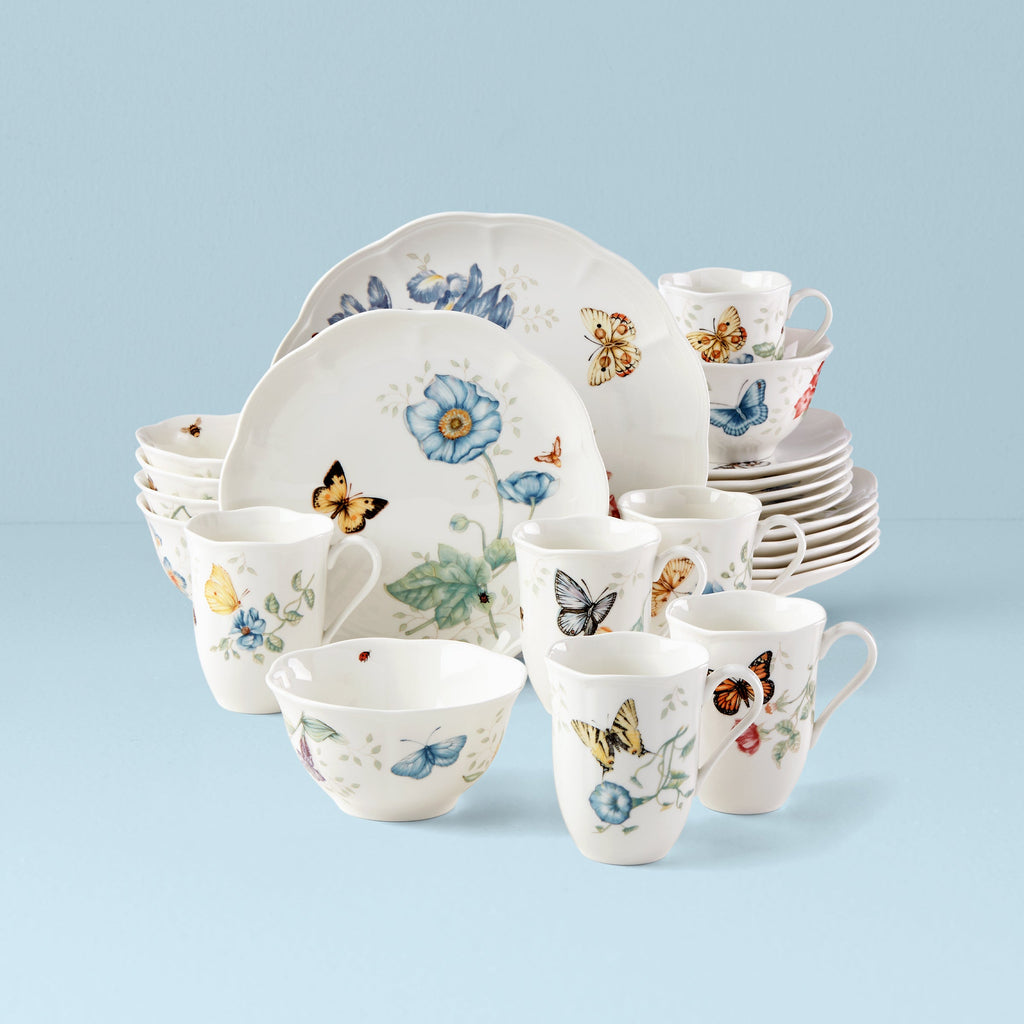 Butterfly Meadow Monarch 24-Piece Dinnerware Set