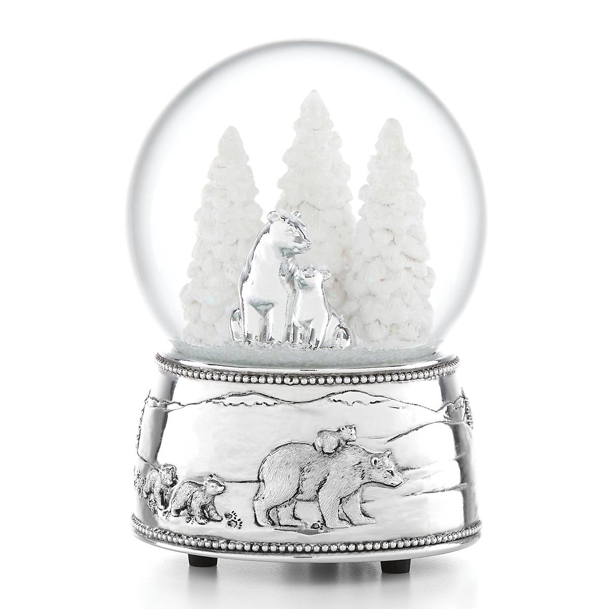 North Pole Bound Polar Bear Musical Snow Globe