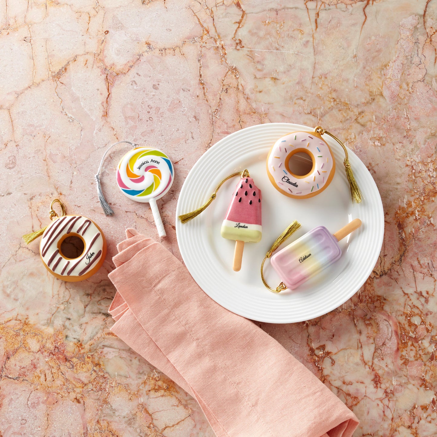 Forever Friends Donut 2-Piece Ornament Set