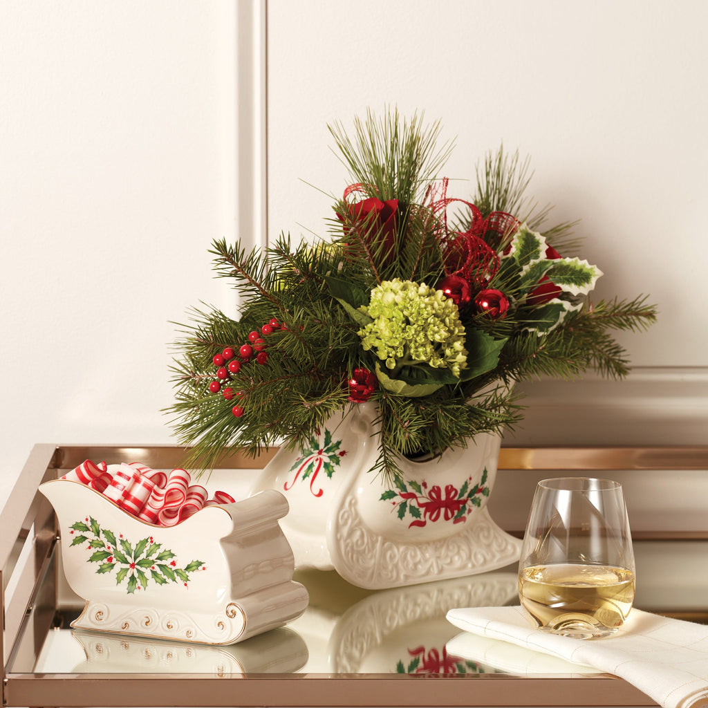 Holiday Sleigh Centerpiece Bowl
