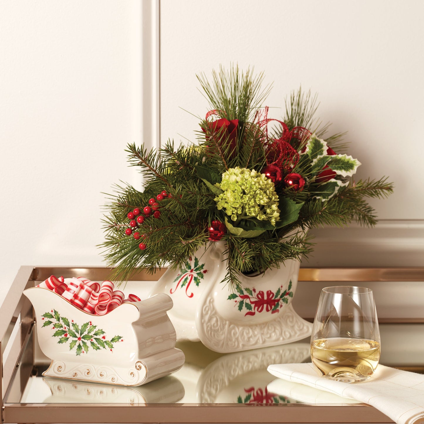 Holiday Sleigh Centerpiece Bowl