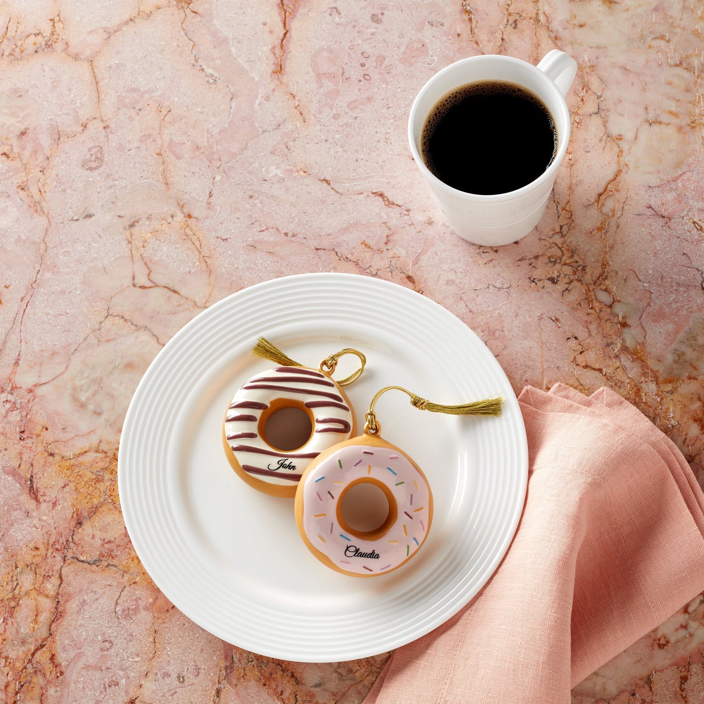 Forever Friends Donut 2-Piece Ornament Set