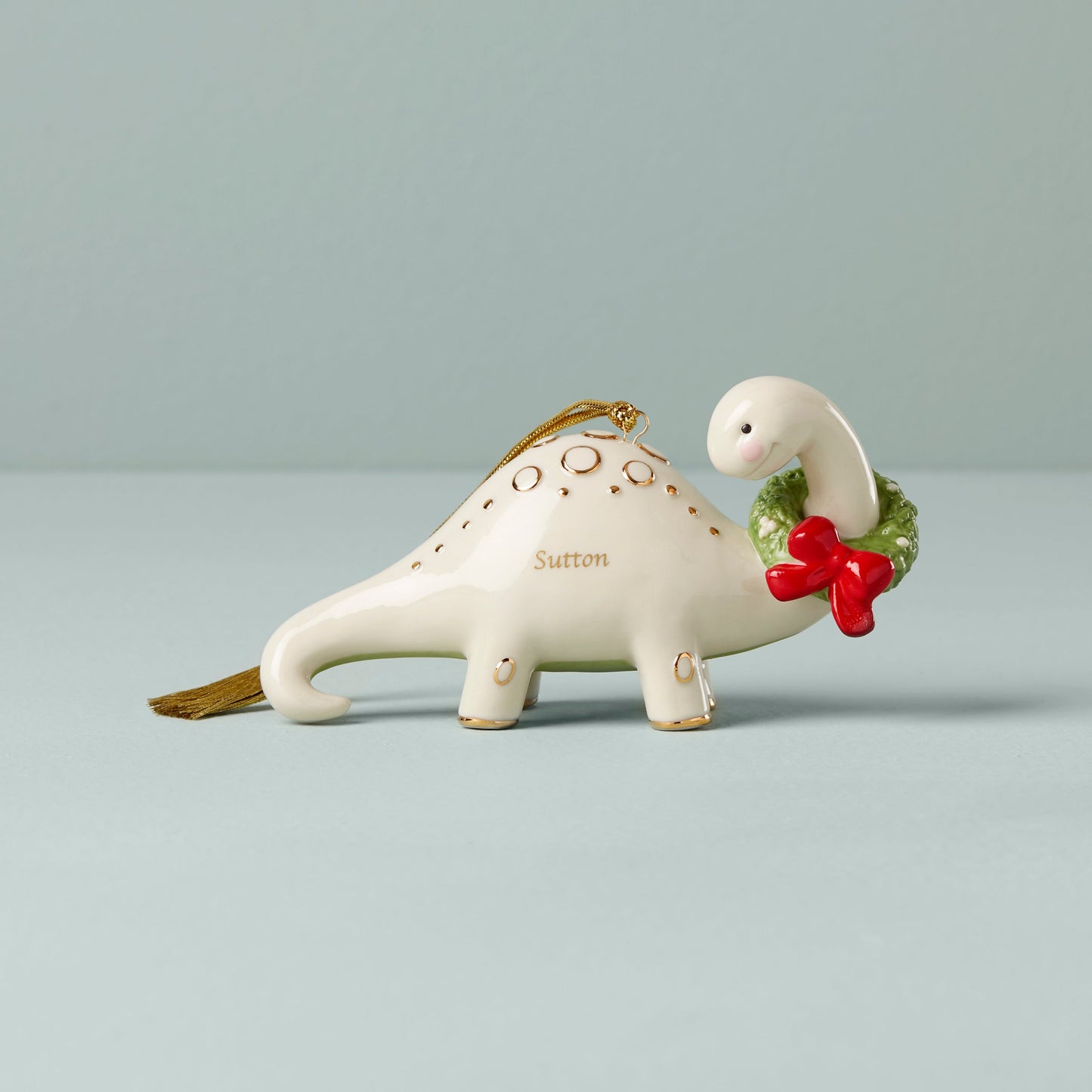 Dinosaur & Wreath Ornament