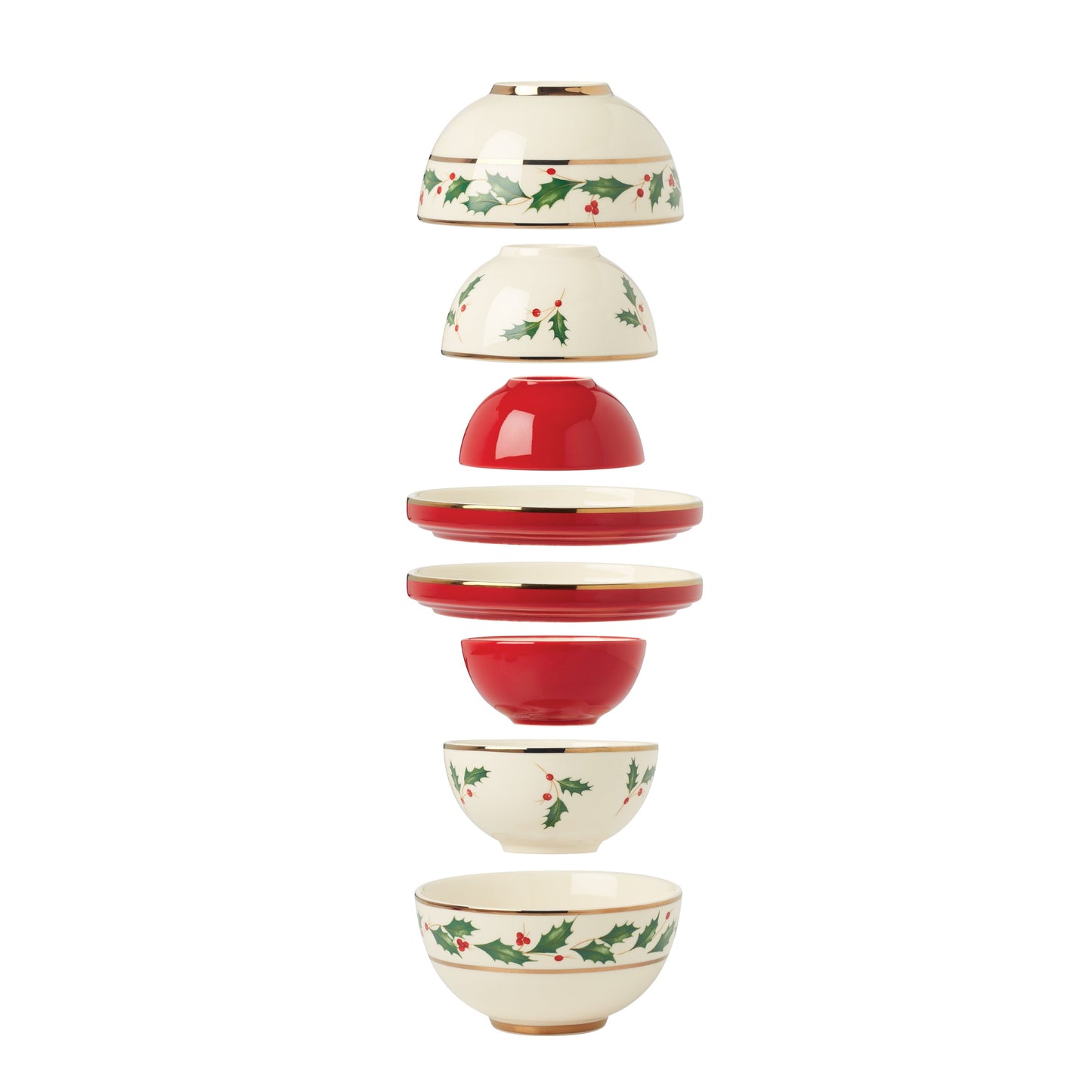 Holiday Mini Luna 8-Piece Nesting Dinnerware Set