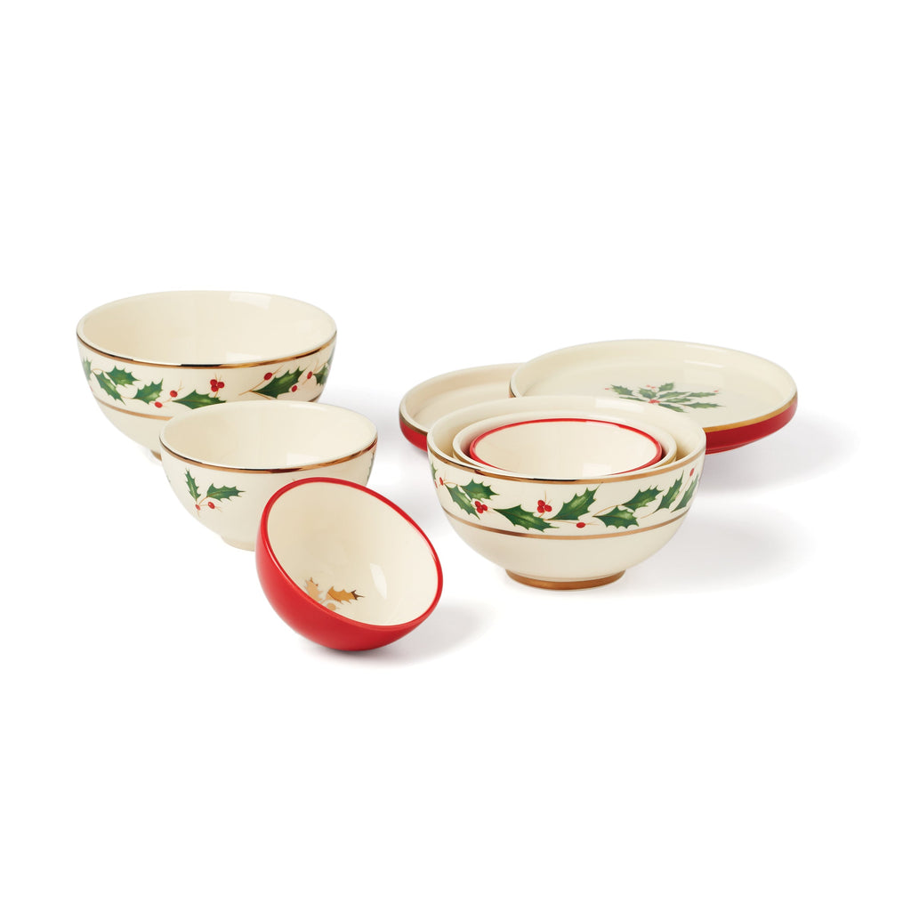 Holiday Mini Luna 8-Piece Nesting Dinnerware Set