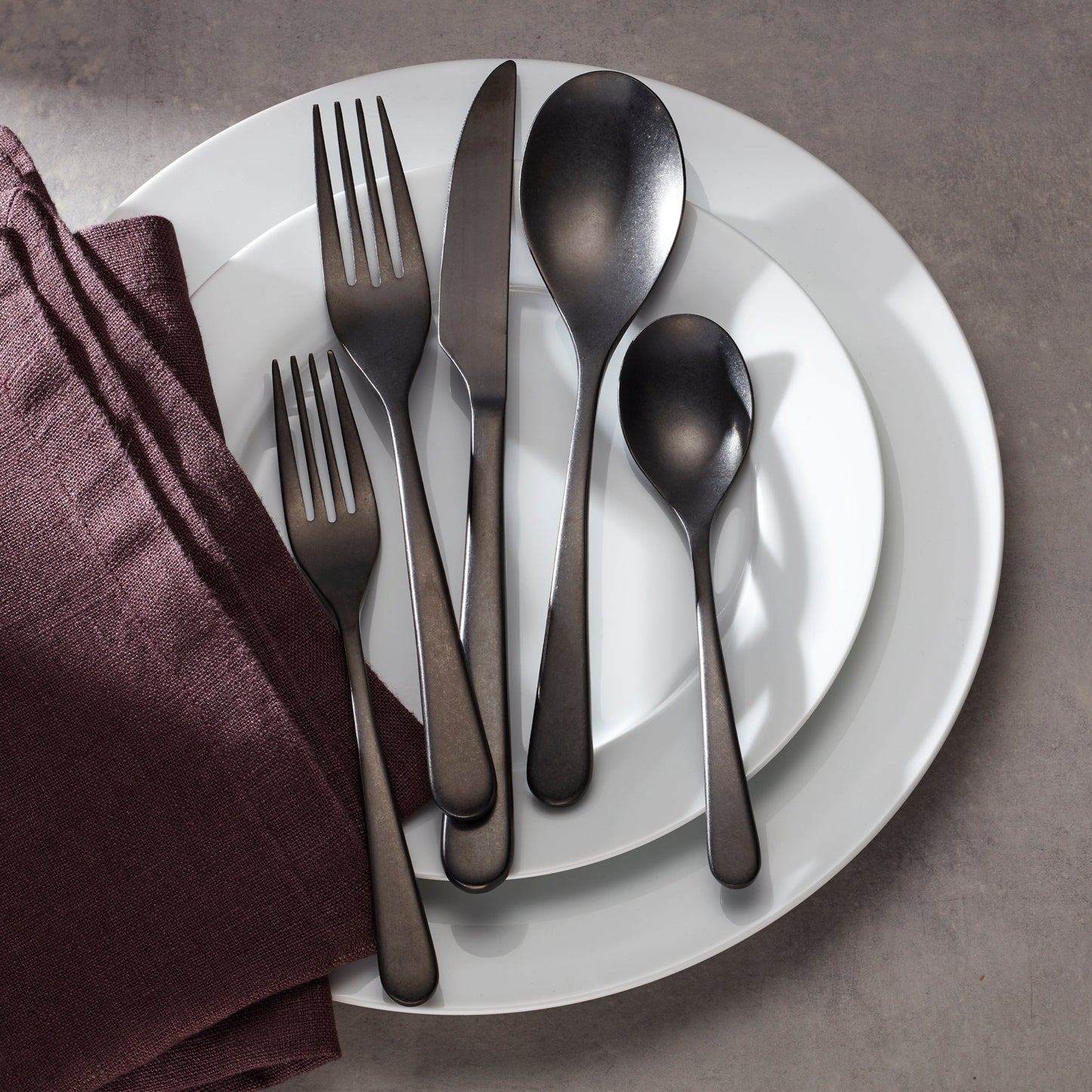 Oneida Kenbrook Black 20 Piece Everyday Flatware Set