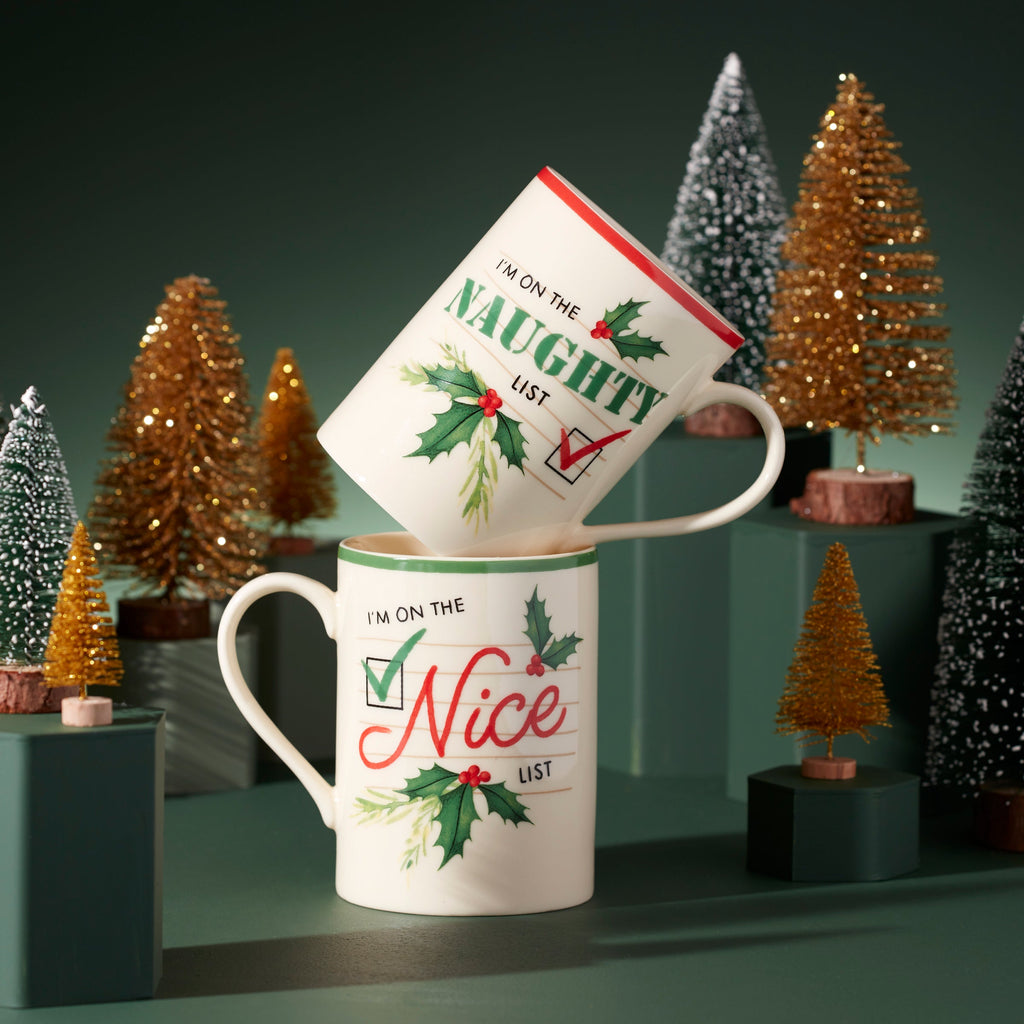 Naughty & Nice 2-Piece Mug Set
