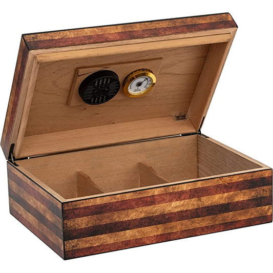 Old Glory (Sm) Desktop Cigar Humidor | Holds 50 Cigars