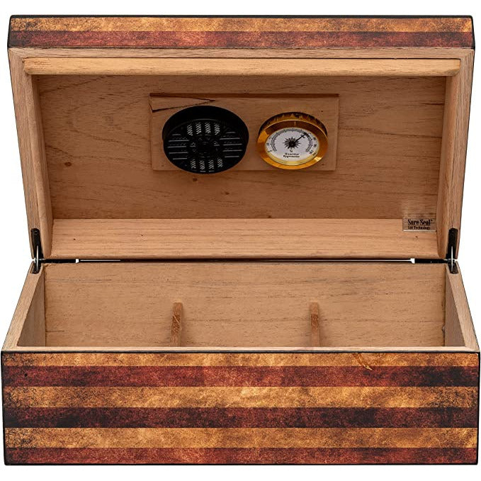 Old Glory (Sm) Desktop Cigar Humidor | Holds 50 Cigars