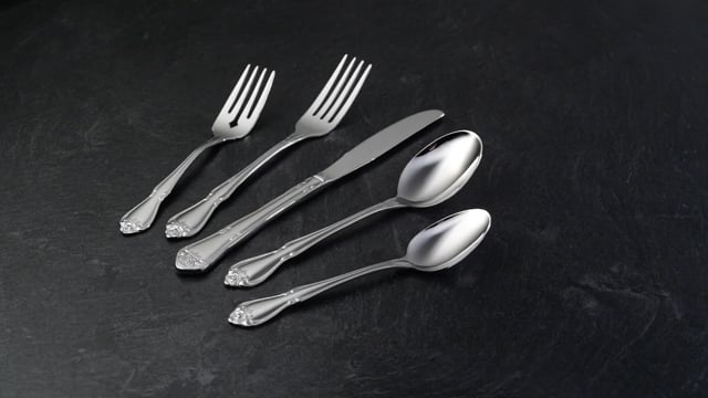 Oneida True Rose 5 Piece Everyday Flatware Serving Set