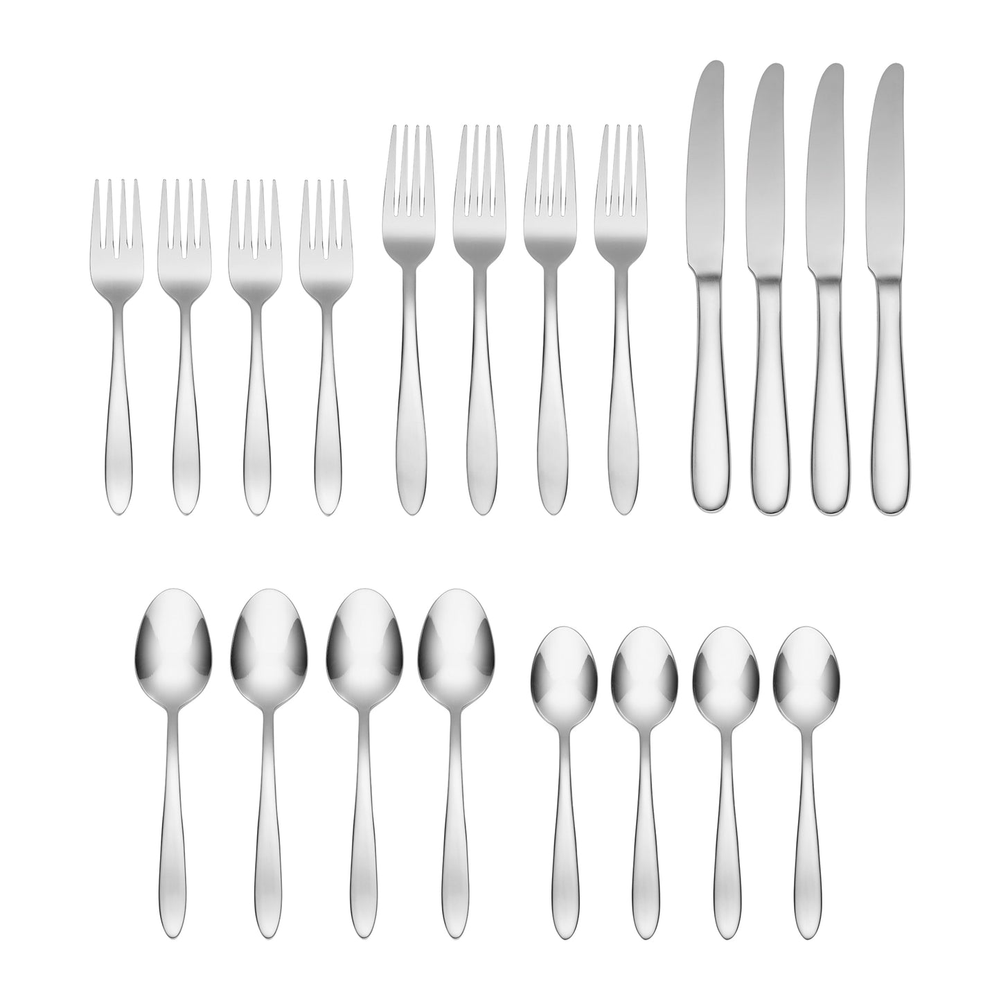 Oneida Mooncrest 20 Piece Everyday Flatware Set