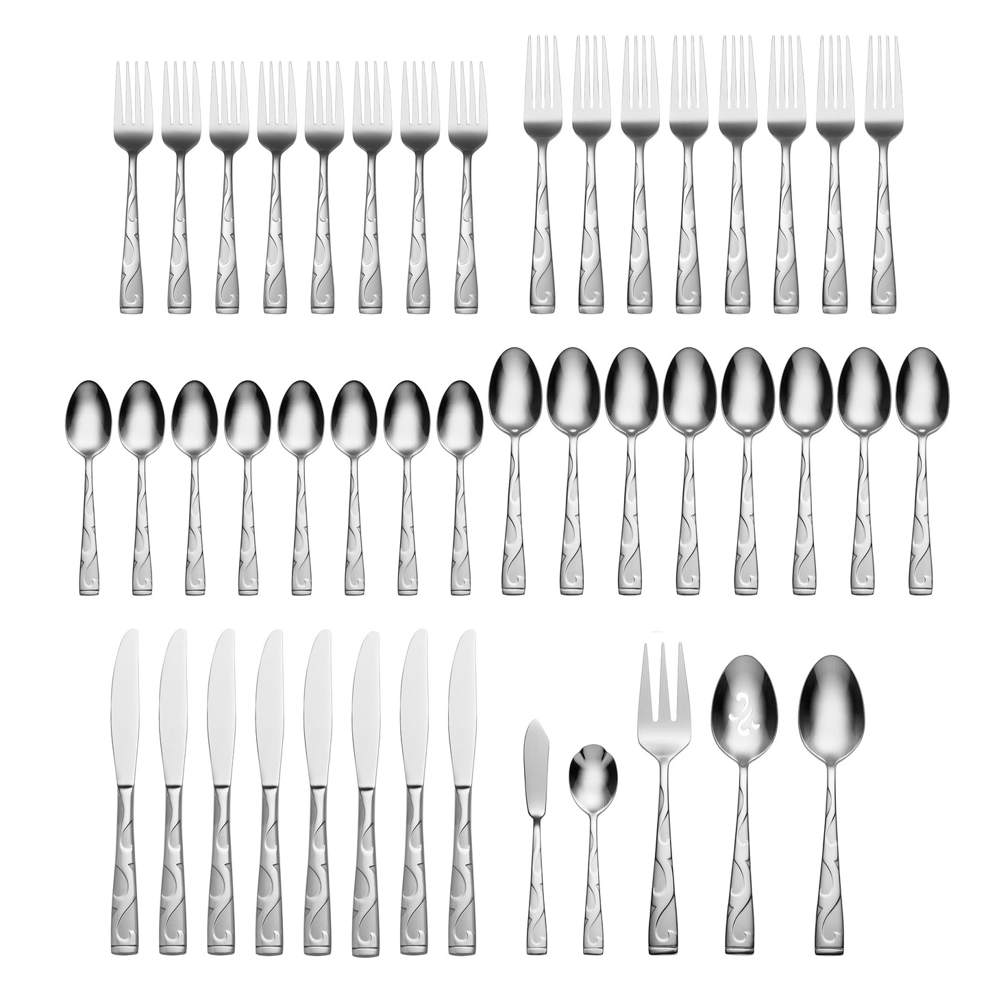 Oneida Tuscany 45 Piece Everyday Flatware Set