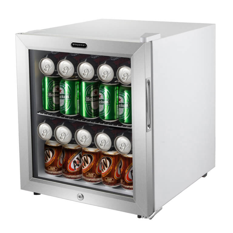Whynter Countertop Beverage Refrigerator | Stainless Steel | Holds 62 Cans