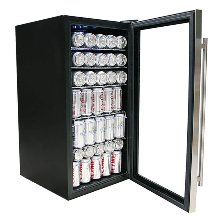 Whynter Freestanding Beverage Refrigerator | Stainless Steel Trim | 120 Can Capacity