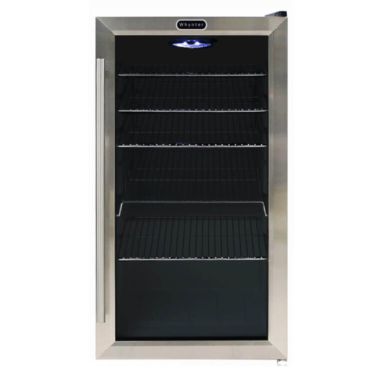 Whynter Freestanding Beverage Refrigerator | Stainless Steel Trim | 120 Can Capacity