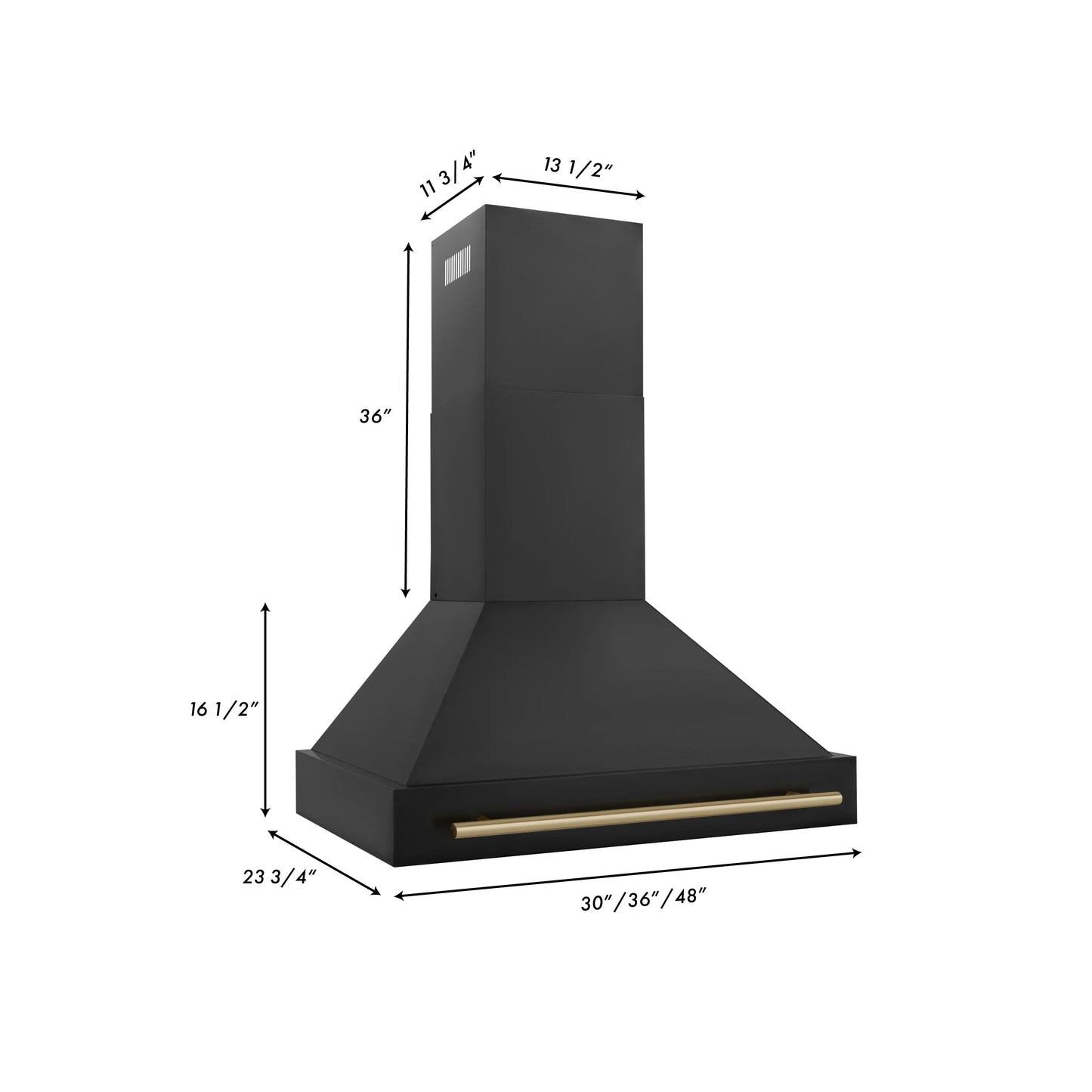 ZLINE 36" Autograph Edition Kitchen Package with Black Stainless Steel Dual Fuel Range and Range Hood with Gold Accents