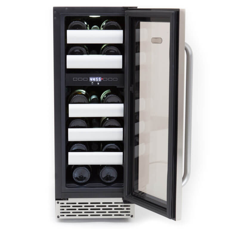 Whynter Elite 12" Wide, 17 Bottle Dual Zone Wine Refrigerator | Seamless Stainless Steel Door