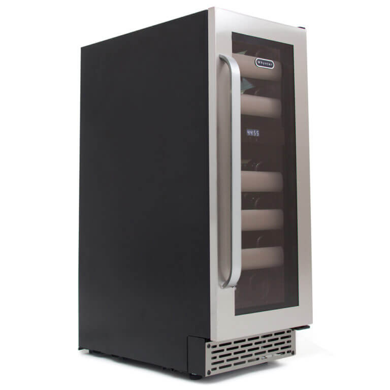 Whynter Elite 12" Wide, 17 Bottle Dual Zone Wine Refrigerator | Seamless Stainless Steel Door