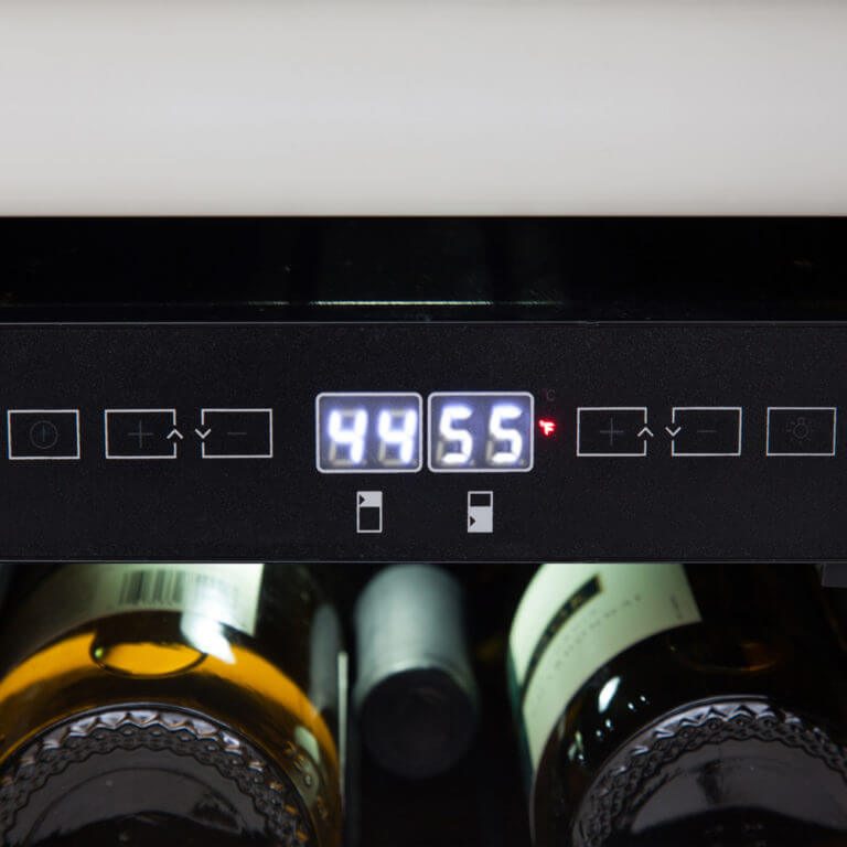 Whynter Elite 12" Wide, 17 Bottle Dual Zone Wine Refrigerator | Seamless Stainless Steel Door