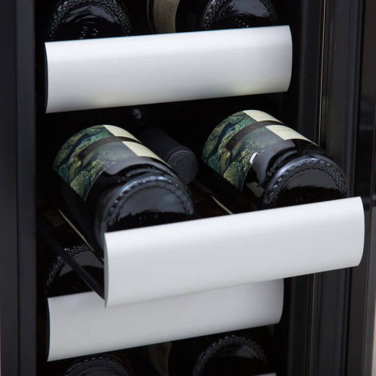 Whynter Elite 12" Wide, 17 Bottle Dual Zone Wine Refrigerator | Seamless Stainless Steel Door
