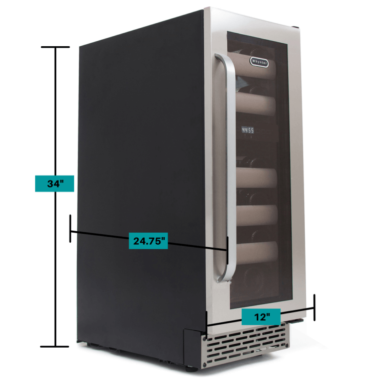Whynter Elite 12" Wide, 17 Bottle Dual Zone Wine Refrigerator | Seamless Stainless Steel Door