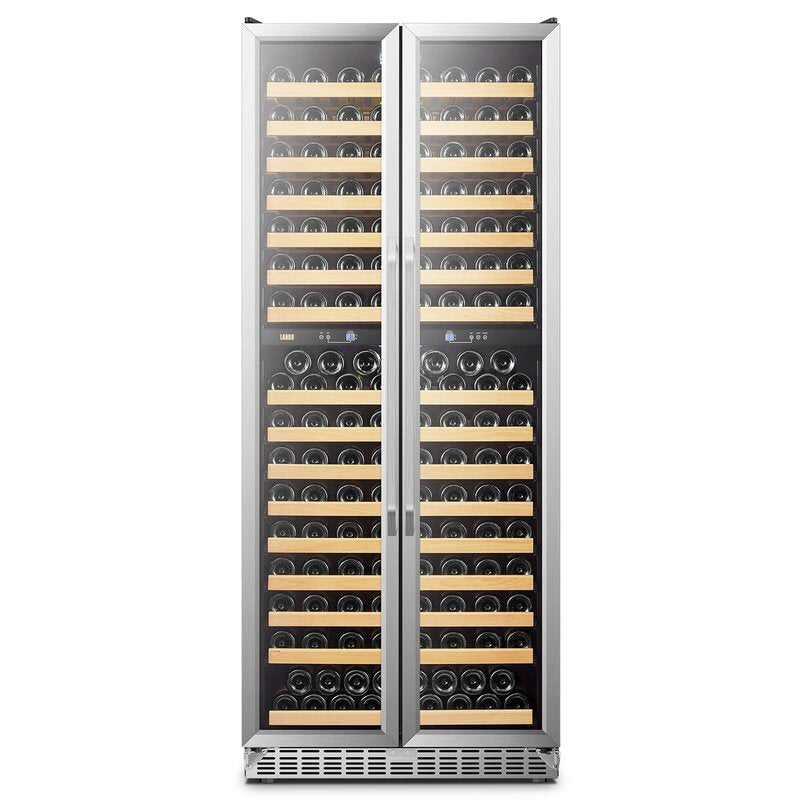 Lanbo 32" Wide, 287 Bottle Dual Zone Luxury Wine Cooler | French Doors
