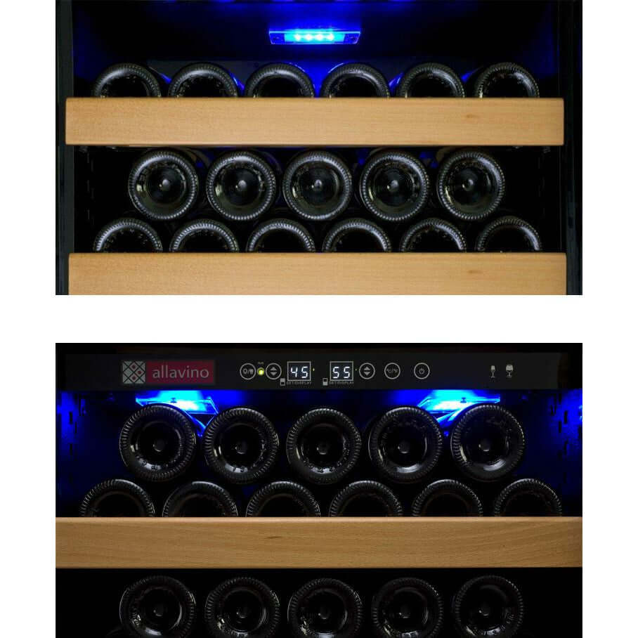 Allavino 24” 99 Bottle Dual Zone Wine Cooler | Tru-Vino Technology and FlexCount II Shelving