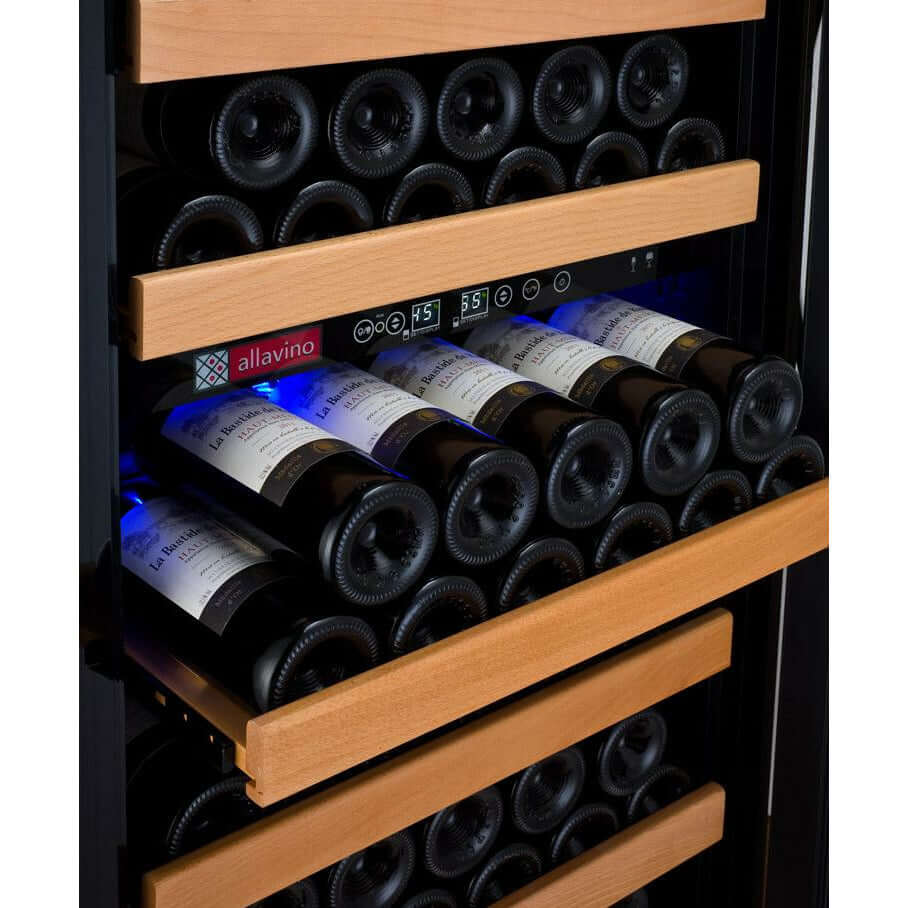 Allavino 24” 99 Bottle Dual Zone Wine Cooler | Tru-Vino Technology and FlexCount II Shelving