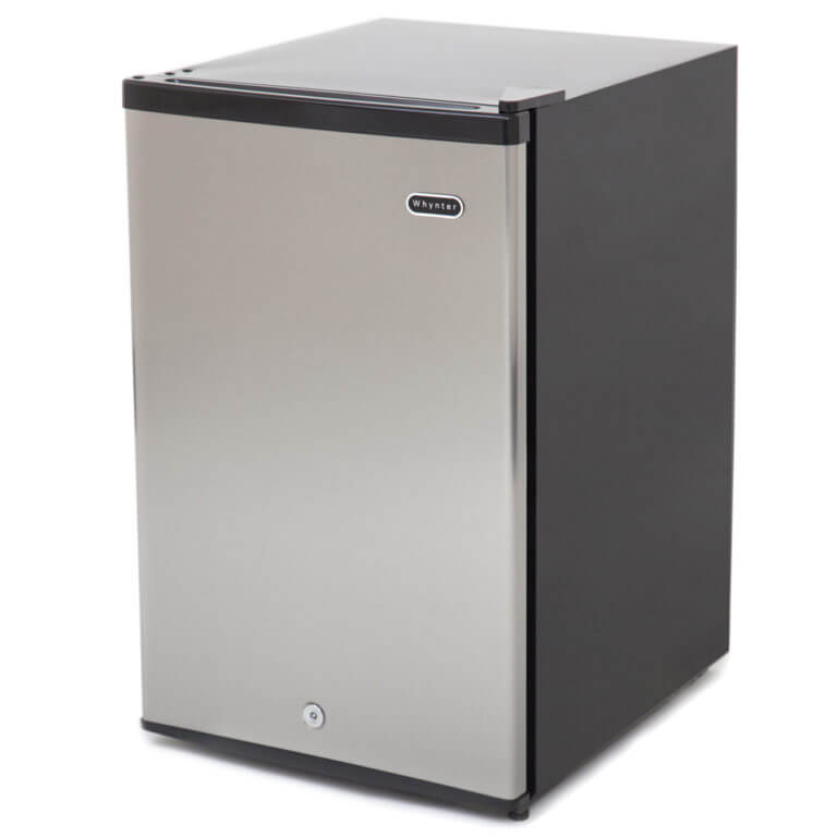 Whynter 2.1 cu. ft. Stainless Steel Upright Freezer with Lock | Energy Star Rated