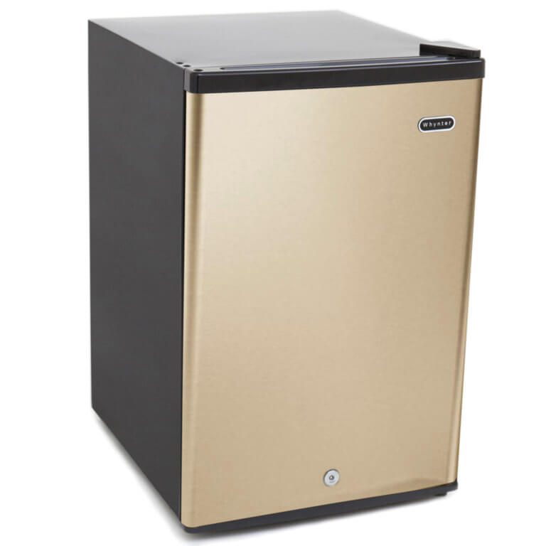 Whynter 2.1 cu.ft Upright Freezer with Lock in Rose Gold | Energy Star Rated