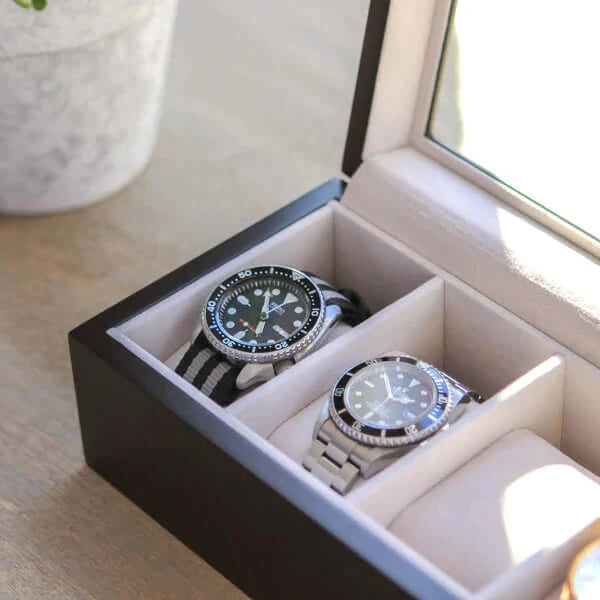 6 Slot Wooden Watch Box