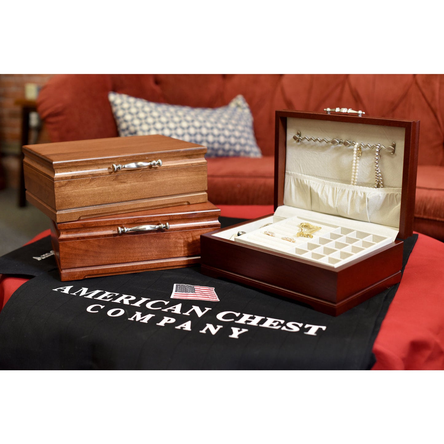 Sophistication Jewelry Box | Rich Mahogany Finish