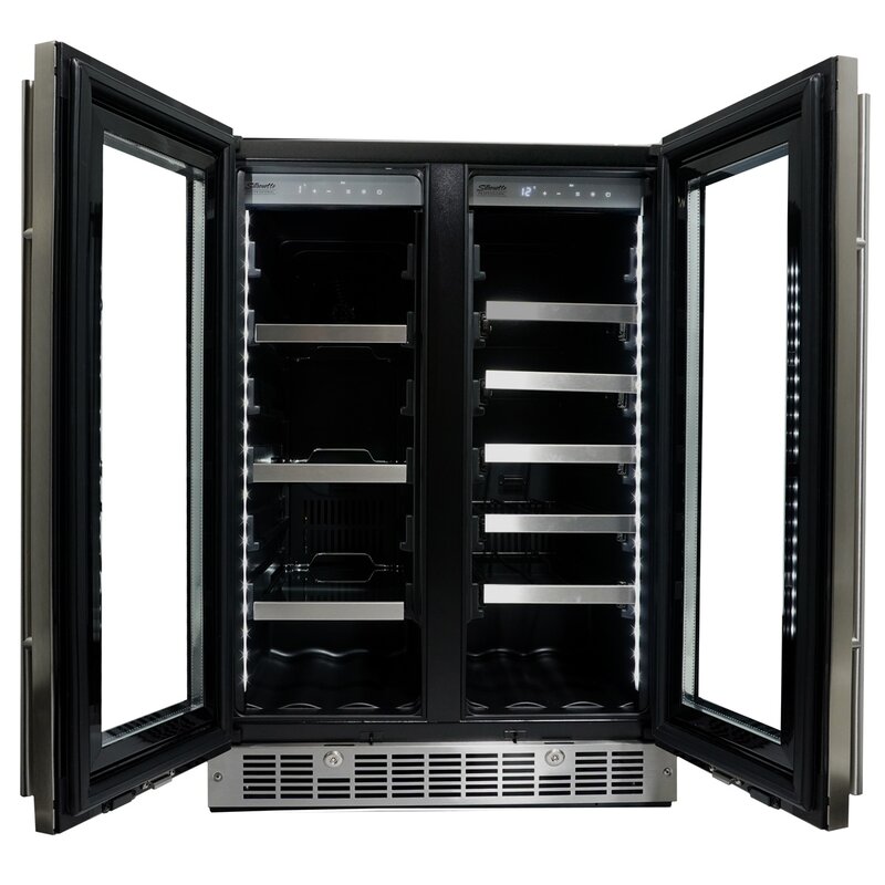 Danby Silhouette Lorraine | 24" Dual Zone Wine & Beverage Center Combo | Holds 61 Cans, 21 Bottles