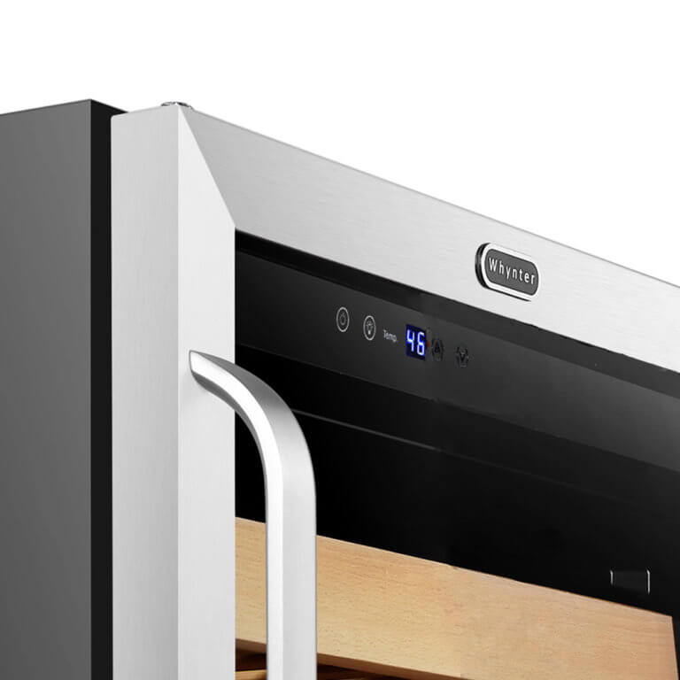 Whynter 24" Wide, 54 Bottle Single Zone Wine Cooler | Stainless Steel