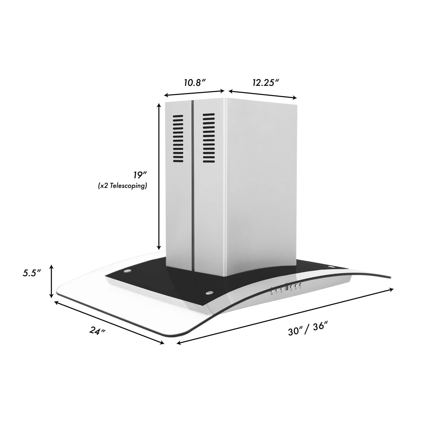 ZLINE GL5i Island Range Hood in Stainless Steel