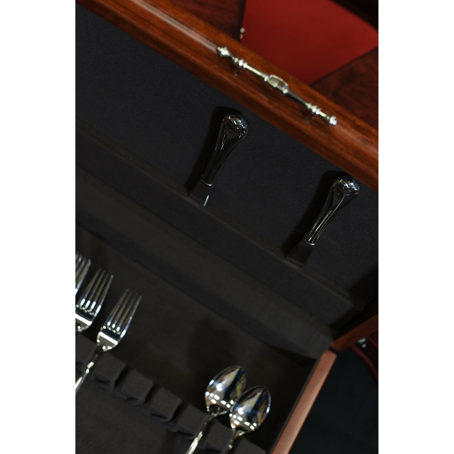 Traditions Flatware Storage | Holds 150 Pieces | Rich Mahogany Finish