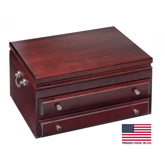 Presidential Super Flatware Storage Chest | Knife Lift-Out Tray and Drawer | Holds 360 Pieces